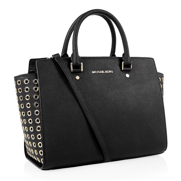 Michael Kors Handbags - MICHAEL KORS Selma Grommet Satchel/Crossbody